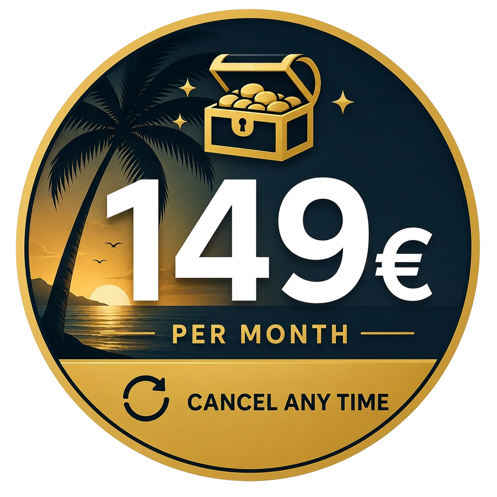 149€ per month, cancel any time